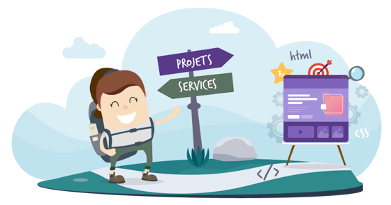 <p>Conception de site web : prendre le bon chemin</p>